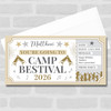 Camp Bestival Stars Gold Personalised Gift Voucher Surprise Ticket