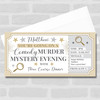 Comedy Murder Mystery Evening Dinner Personalised Gift Voucher Surprise Ticket