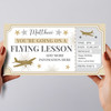 Flying Lesson Plane Stars Gold Personalised Gift Voucher Surprise Ticket