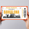 Going To Barcelona Skyline Pass Personalised Gift Voucher Surprise Trip Ticket