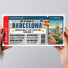 Going To Barcelona Spain Boarding Personalised Gift Voucher Surprise Trip Ticket