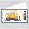 Going To China Skyline Personalised Gift Voucher Surprise Trip Holiday Ticket