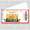 Going To Dubai Skyline Personalised Gift Voucher Surprise Trip Holiday Ticket