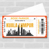 Going To Kuala Lumpur Skyline Personalised Gift Voucher Surprise Trip Ticket