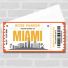 Going To Miami Skyline Personalised Gift Voucher Surprise Trip Holiday Ticket