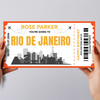 Going To Rio De Janeiro Skyline Personalised Gift Voucher Surprise Trip Ticket