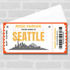 Going To Seattle Skyline Personalised Gift Voucher Surprise Trip Holiday Ticket