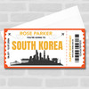 Going To South Korea Skyline Personalised Gift Voucher Surprise Trip Ticket