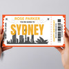 Going To Sydney Skyline Personalised Gift Voucher Surprise Trip Holiday Ticket