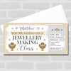 Jewellery Making Class Stars Gold Personalised Gift Voucher Surprise Ticket