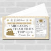 Midlands Steam Train Trip Cream Tea Personalised Gift Voucher Surprise Ticket