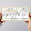 One Night Murder Mystery Break Personalised Gift Voucher Surprise Trip Ticket