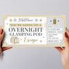 Overnight Glamping Pod Personalised Gift Voucher Surprise Trip Holiday Ticket