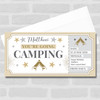 Short Break Camping Personalised Gift Voucher Surprise Trip Holiday Ticket