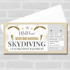 Skydiving Stars Gold Personalised Gift Voucher Surprise Ticket