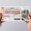 Trip To Amsterdam Pass Personalised Gift Voucher Surprise Trip Holiday Ticket