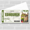 Trip To Edinburgh Scotland Pass Personalised Gift Voucher Surprise Trip Ticket