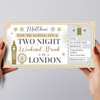 Two Night Weekend Break London Personalised Gift Voucher Surprise Holiday Ticket