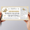 White Water Rafting Stars Gold Personalised Gift Voucher Surprise Ticket