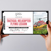 Tactical Helicopter Flying Lesson Personalised Surprise Ticket Gift Voucher