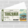 Tanzania Boarding Pass Personalised Gift Voucher Surprise Trip Holiday Ticket