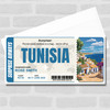 Tunisia Boarding Pass Personalised Gift Voucher Surprise Trip Holiday Ticket
