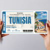 Tunisia Boarding Pass Personalised Gift Voucher Surprise Trip Holiday Ticket