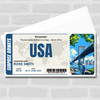 Usa Boarding Pass Personalised Gift Voucher Surprise Trip Holiday Ticket