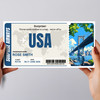 Usa Boarding Pass Personalised Gift Voucher Surprise Trip Holiday Ticket