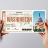 Washington Boarding Pass Personalised Gift Voucher Surprise Trip Holiday Ticket