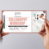 Calligraphy Workshop Personalised Surprise Ticket Gift Voucher