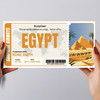 Egypt Boarding Pass Personalised Gift Voucher Surprise Trip Holiday Ticket
