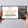 Helicopter Flight Over London Personalised Surprise Ticket Gift Voucher