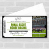 Horse Racing Day Out At Races Personalised Surprise Ticket Gift Voucher