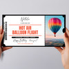 Hot Air Balloon Flight Personalised Surprise Ticket Gift Voucher