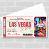 Las Vegas Boarding Pass Personalised Gift Voucher Surprise Trip Holiday Ticket