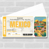 Mexico Boarding Pass Personalised Gift Voucher Surprise Trip Holiday Ticket