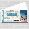 Miami Boarding Pass Personalised Gift Voucher Surprise Trip Holiday Ticket