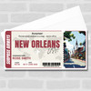 New Orleans Boarding Pass Personalised Gift Voucher Surprise Trip Holiday Ticket