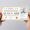 Alan Carr Comedy Show Stars Gold Personalised Surprise Ticket Gift Voucher