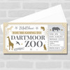 Dartmoor Zoo Stars Gold Personalised Surprise Ticket Gift Voucher