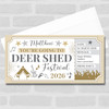 Deer Shed Festival Stars Gold Personalised Surprise Ticket Gift Voucher