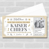 Kaiser Chiefs Concert Stars Gold Personalised Surprise Ticket Gift Voucher