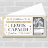 Lewis Capaldi Concert Stars Gold Personalised Surprise Ticket Gift Voucher
