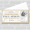 Paul Simon Concert Stars Gold Personalised Surprise Ticket Gift Voucher