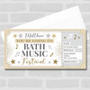 Bath Music Festival Stars Gold Personalised Surprise Ticket Gift Voucher
