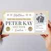 Peter Kay Comedy Show Stars Gold Personalised Surprise Ticket Gift Voucher