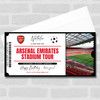 Stadium Tour For Football Fan Personalised Surprise Ticket Gift Voucher