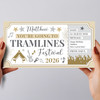 Tramlines Festival Stars Gold Personalised Surprise Ticket Gift Voucher