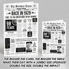 Born In 1928 White Newspaper Birthday Facts Any Year Any Age Personalised Card